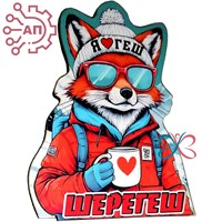 Магнит II Лис с кружкой Шерегеш 33901 33901 - фото 94857