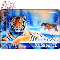 Магнит со смолой серии "Калейдоскоп" Тигры 2 Хабаровск 33915 33915 - фото 94889
