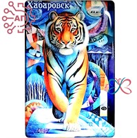 Магнит со смолой серии "Калейдоскоп" Тигры 5 Хабаровск 33918 33918 - фото 94895