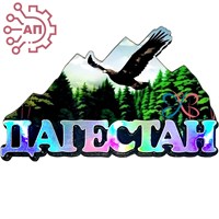 Магнит II Горы с орлом надпись голограмма Дагестан 33922 33922 - фото 94904
