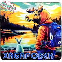 Магнит I голограмма серии "Сталкер" Лось с зайцем 1 Хабаровск 33980 33980 - фото 95041