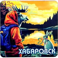 Магнит I голограмма серии "Сталкер" Лось с зайцем 2 Хабаровск 33981 33981 - фото 95043
