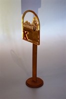 Купить магнитик зеркальный комбинированный золотая арка с видами города и памятником - фото 9530