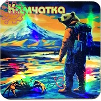 Магнит I голограмма серии "Сталкер" Медведь с крабом 2 Камчатка 34008 34008 - фото 95591