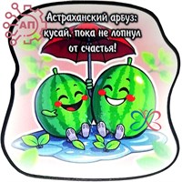 Магнит I Стикер Арбуз "Кусай пока не лопнул" 3 Астрахань 34103 34103 - фото 95843