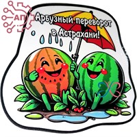 Магнит I Стикер Арбуз "Переворот" Астрахань 34099 34099 - фото 95861