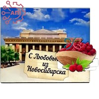 Магнит I с прищепкой Достопримечательности с ягодами Новосибирск 34147 34147 - фото 96020