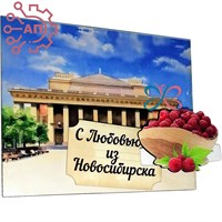 Магнит I с прищепкой Достопримечательности с ягодами Новосибирск 34147 34147 - фото 96021