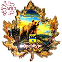 Магнит печать на зеркальном пластике Лист кленовый Достопримечательности Оренбург 34180 34180 - фото 96117