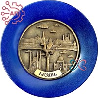 Тарелка сувенирная с 3D вставкой из гипса Достопримечательности вид 1 Казань 34317 34317 - фото 96491