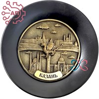 Тарелка сувенирная с 3D вставкой из гипса Достопримечательности вид 1 Казань 34317 34317 - фото 96493