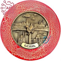 Тарелка сувенирная с 3D вставкой из гипса Достопримечательности вид 1 Казань 34317 34317 - фото 96498