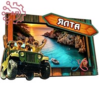 Магнит II Туристы на автомобиле Ялта, Крым 34411 34411 - фото 96675