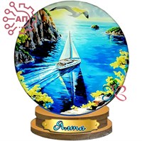 Магнит со смолой Снежный шар Пейзажи Крым, Ялта 34414 34414 - фото 96679