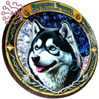 Магнит II с хрусталем Круг Хаски Северное сияние Мурманск 34545 34545 - фото 96906 Магнит II с хрусталем Круг Хаски Северное сияние Мурманск 34545 34545 - фото 96906
