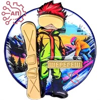 Магнит II со смолой и фурнитурой Сноубордист Шерегеш 34586 34586