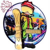 Магнит II со смолой и фурнитурой Сноубордист Шерегеш 34586 34586