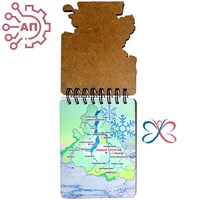 Блокнот на магните А7 цветной + цвет. подложка Девушка с бубном Ямал 34592 34592