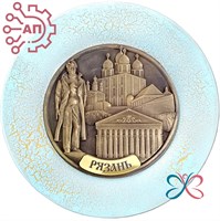 Тарелка сувенирная с 3D вставкой из гипса Коллаж вид 2 Рязань 34600 34600