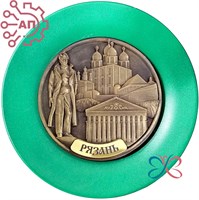 Тарелка сувенирная с 3D вставкой из гипса Коллаж вид 2 Рязань 34600 34600