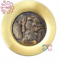 Тарелка сувенирная с 3D вставкой из гипса Пара с орлом Дербент 34601 34601