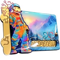 Магнит II со смолой и фурнитурой Сноубордистка Шерегеш 34602 34602