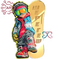 Магнит II со смолой и фурнитурой Сноубордист Шерегеш 34603 34603