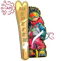 Магнит II со смолой и фурнитурой Лыжник Шерегеш 34604 34604