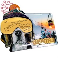 Магнит II со смолой и фурнитурой Собака в шапке Шерегеш 34605 34605