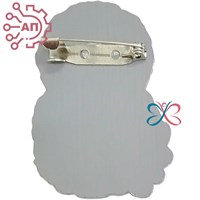 Значок зеркальный + печать с лаком Пара котов 8 марта 34703 34703