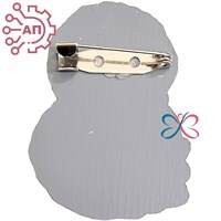 Значок зеркальный + печать с лаком Кошка в цветах 8 марта 34705 34705