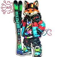 Магнит II Лис горнолыжник Шерегеш 34729 34729