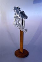 Магнит зеркальный 1-цветный "Достопримечательность" серебро Хабаровск арт 2927 - фото 9751