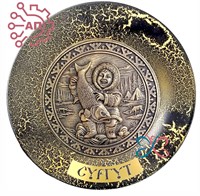 Тарелка сувенирная с 3D вставкой из гипса Мальчик с рыбой Сургут 34748 34748