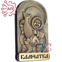 Магнит из гипса Мальчик с рыбой Камчатка 34749 34749