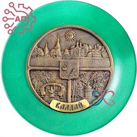 Тарелка сувенирная с 3D вставкой из гипса Достопримечательности Валдай 34760 34760