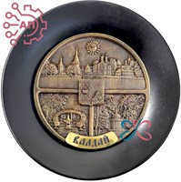 Тарелка сувенирная с 3D вставкой из гипса Достопримечательности Валдай 34760 34760