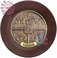 Тарелка сувенирная с 3D вставкой из гипса Достопримечательности Валдай 34760 34760