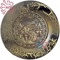 Тарелка сувенирная с 3D вставкой из гипса Шаман у костра 34857 34857