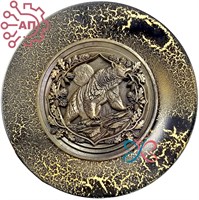 Тарелка сувенирная с 3D вставкой из гипса Медведь 34858 34858