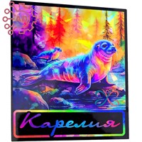 Магнит I Неон Прямоугольник Тюлень Карелия 34883 34883