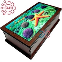 Шкатулка-купюрница со смолой 175 Пейзаж Ливадия, Находка, Волчанец 34894 34894