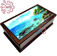 Шкатулка-купюрница со смолой 175 Пейзаж Ливадия, Находка, Волчанец 34894 34894