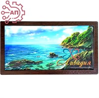 Шкатулка-купюрница со смолой 175 Пейзаж Ливадия, Находка, Волчанец 34894 34894