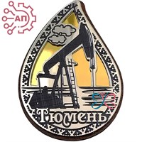 Магнит III с гравировкой дерево + пластик Капля достопримечательности Тюмень 34908 34908