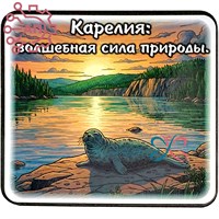 Магнит I Стикер "В объятиях леса" Карелия 34911 34911