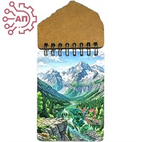 Блокнот А7 цветной + цвет. подложка Горы Домбай 34913 34913