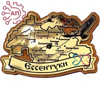 Магнит с гравировкой фанера + пластик Карта с орлом Ессентуки 34971 34971