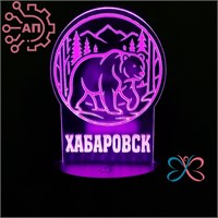3D светильник- ночник печать с лаком Медведь Хабаровск 34983 34983