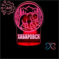 3D светильник- ночник печать с лаком Медведь Хабаровск 34983 34983